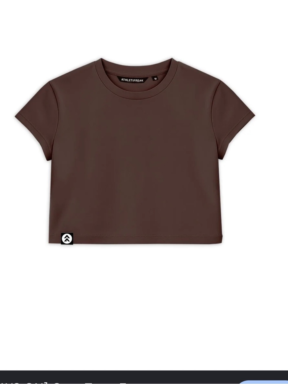 ATHLETIFREAK ALWAYS ON] CROP TEE - ESPRESSO small